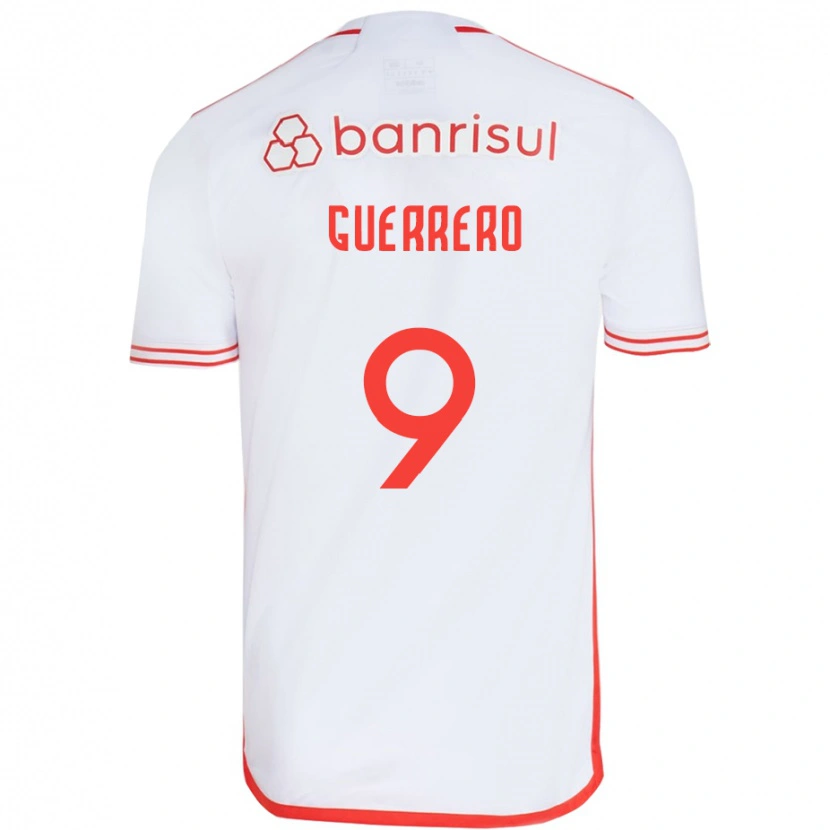 Danxen Damen Paolo Guerrero #9 Weiß Rot Auswärtstrikot Trikot 2025/26 T-Shirt