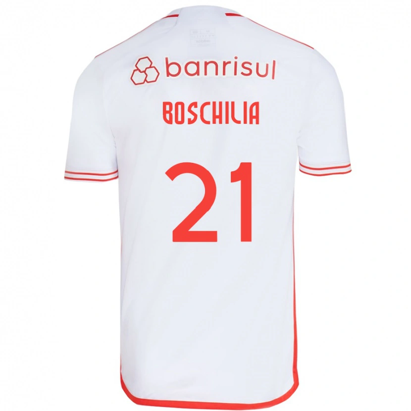 Danxen Damen Gabriel Boschilia #21 Weiß Rot Auswärtstrikot Trikot 2025/26 T-Shirt
