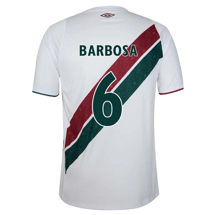 Danxen Damen Diogo Barbosa #6 Weiß Grün Kastanienbraun Auswärtstrikot Trikot 2025/26 T-Shirt