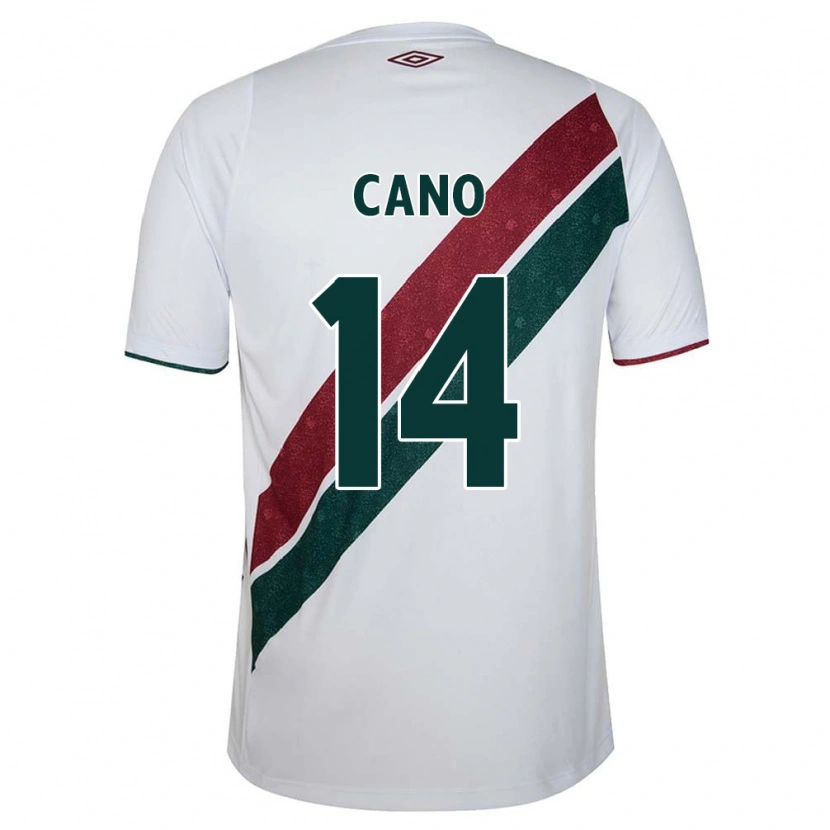Danxen Damen Germán Cano #14 Weiß Grün Kastanienbraun Auswärtstrikot Trikot 2025/26 T-Shirt