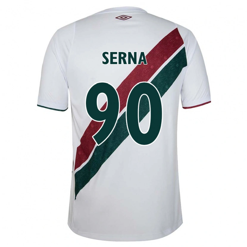 Danxen Damen Kevin Serna #90 Weiß Grün Kastanienbraun Auswärtstrikot Trikot 2025/26 T-Shirt