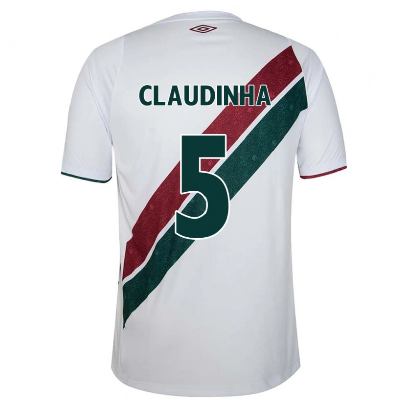 Danxen Damen Claudinha #5 Weiß Grün Kastanienbraun Auswärtstrikot Trikot 2025/26 T-Shirt