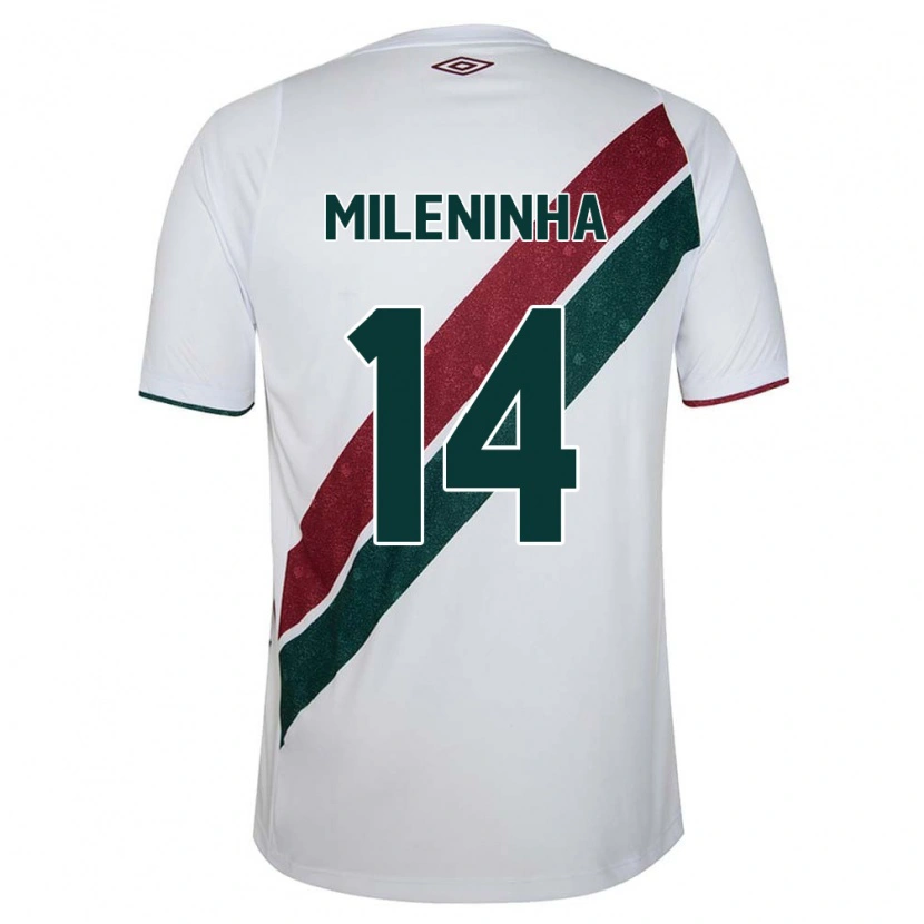 Danxen Damen Mileninha #14 Weiß Grün Kastanienbraun Auswärtstrikot Trikot 2025/26 T-Shirt