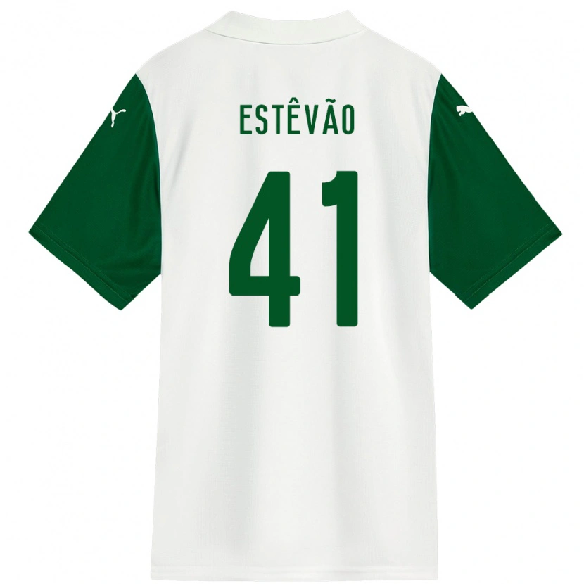 Danxen Damen Estêvão #41 Weiß Grün Auswärtstrikot Trikot 2025/26 T-Shirt