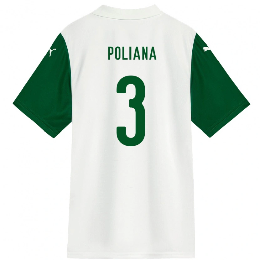Danxen Damen Poliana #3 Weiß Grün Auswärtstrikot Trikot 2025/26 T-Shirt