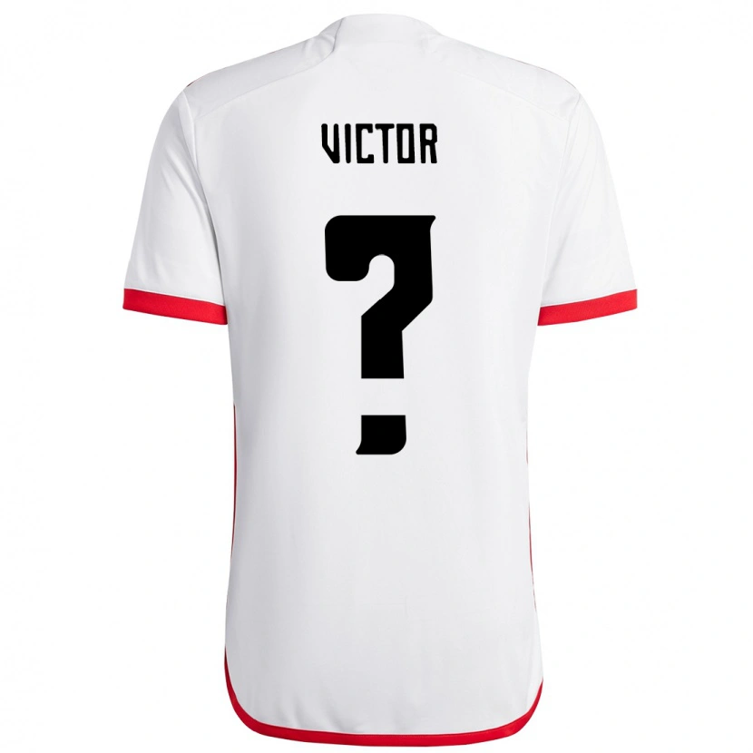 Danxen Damen João Victor #0 Weiß Rot Auswärtstrikot Trikot 2025/26 T-Shirt