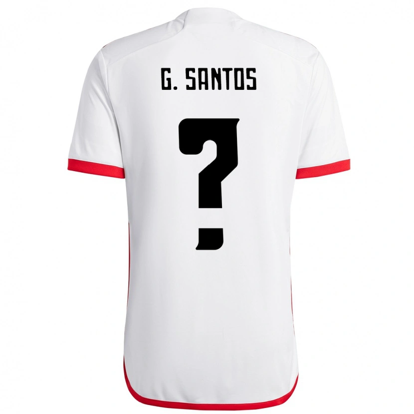 Danxen Damen Guilherme Santos #0 Weiß Rot Auswärtstrikot Trikot 2025/26 T-Shirt