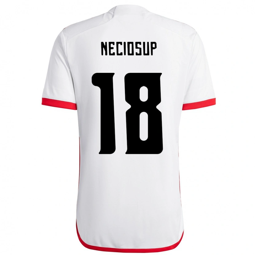 Danxen Damen Adriano Neciosup #18 Weiß Rot Auswärtstrikot Trikot 2025/26 T-Shirt