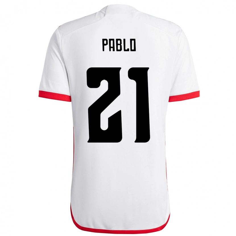 Danxen Damen Pablo #21 Weiß Rot Auswärtstrikot Trikot 2025/26 T-Shirt