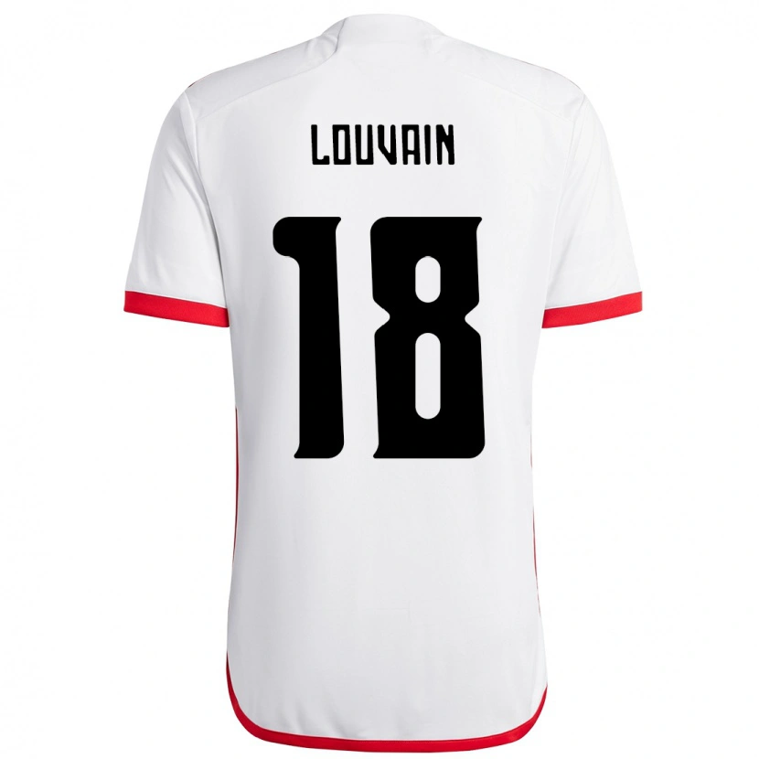 Danxen Damen Gaby Louvain #18 Weiß Rot Auswärtstrikot Trikot 2025/26 T-Shirt