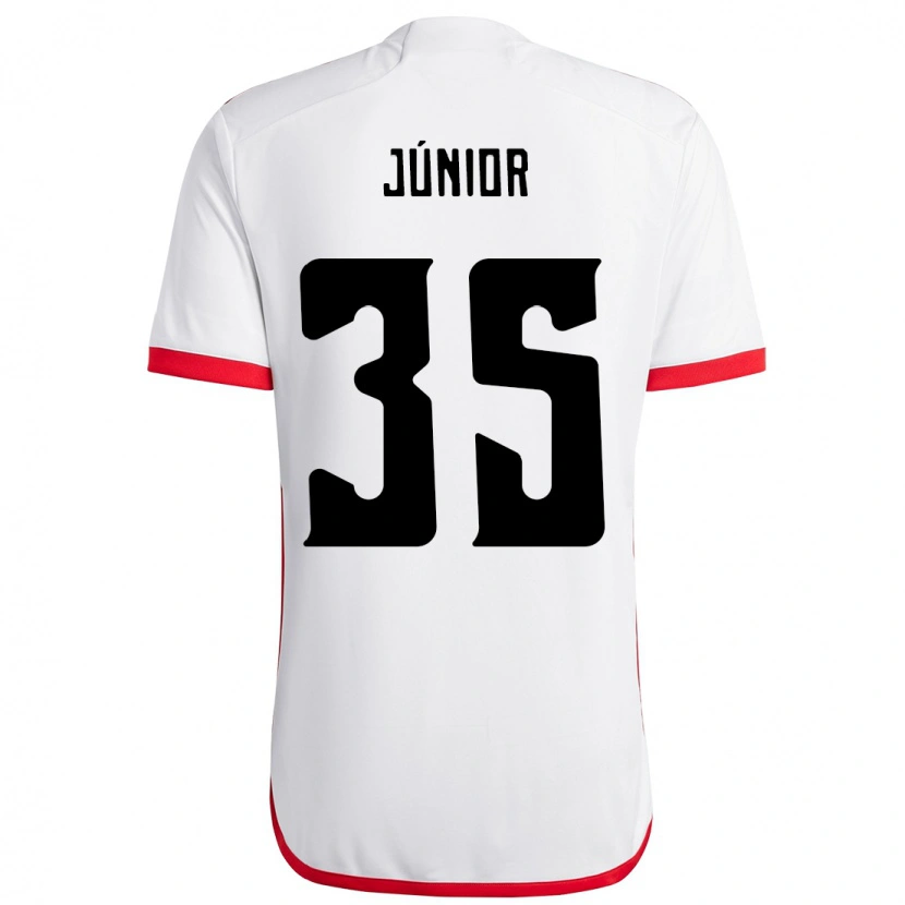 Danxen Damen Kaylaine Júnior #35 Weiß Rot Auswärtstrikot Trikot 2025/26 T-Shirt