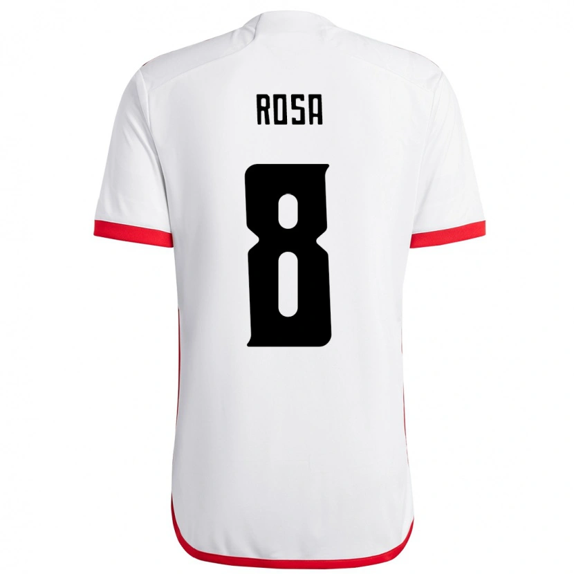 Danxen Damen Bruna Rosa #8 Weiß Rot Auswärtstrikot Trikot 2025/26 T-Shirt