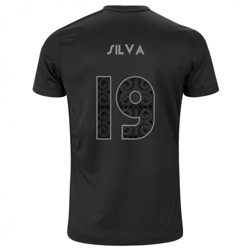 Danxen Damen Gustavo Silva #19 Schwarz Weiß Auswärtstrikot Trikot 2025/26 T-Shirt