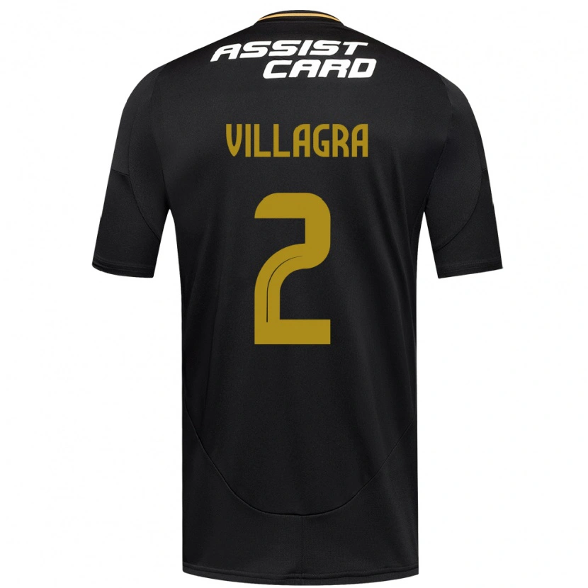Danxen Damen Jonathan Villagra #2 Schwarz Weiß Auswärtstrikot Trikot 2025/26 T-Shirt