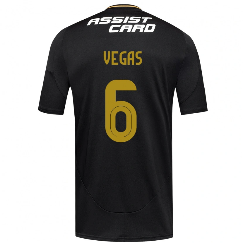 Danxen Damen Sebastián Vegas #6 Schwarz Weiß Auswärtstrikot Trikot 2025/26 T-Shirt
