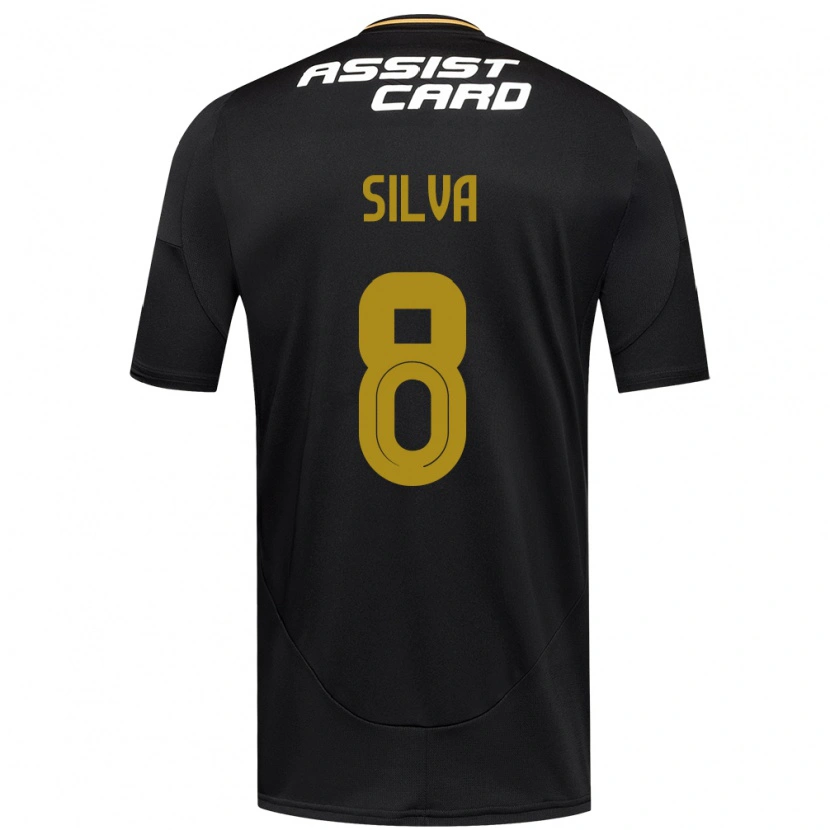 Danxen Damen Bastián Silva #8 Schwarz Weiß Auswärtstrikot Trikot 2025/26 T-Shirt