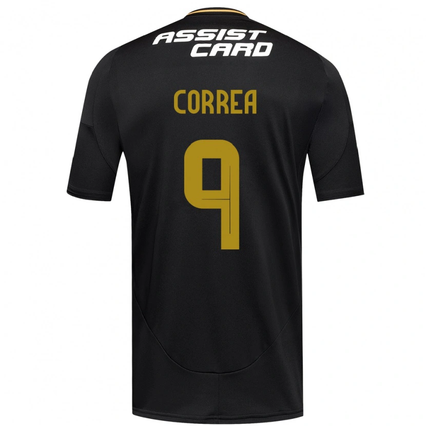 Danxen Damen Javier Correa #9 Schwarz Weiß Auswärtstrikot Trikot 2025/26 T-Shirt