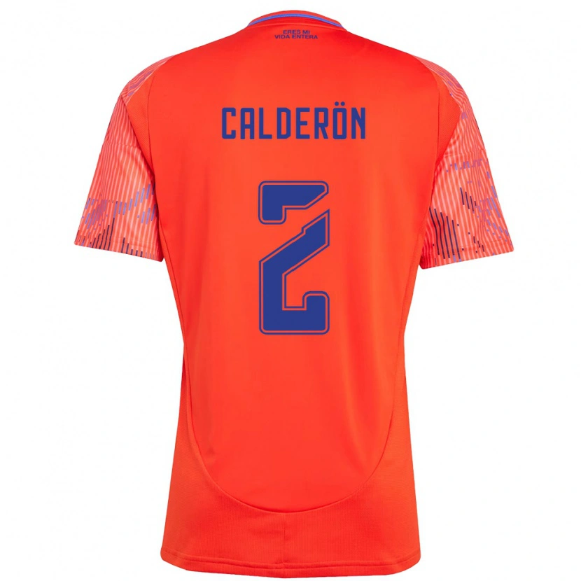 Danxen Damen Franco Calderón #2 Orange Rot Auswärtstrikot Trikot 2025/26 T-Shirt