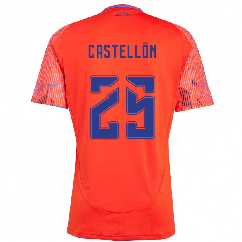 Danxen Damen Gabriel Castellón #25 Orange Rot Auswärtstrikot Trikot 2025/26 T-Shirt