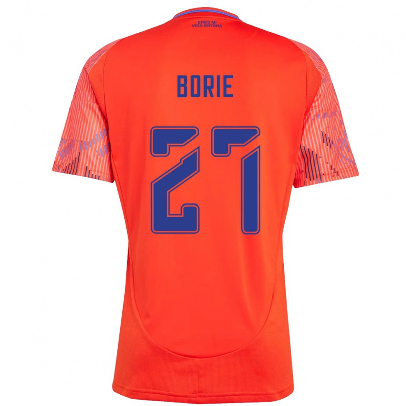 Danxen Damen Emilie Borie #27 Orange Rot Auswärtstrikot Trikot 2025/26 T-Shirt