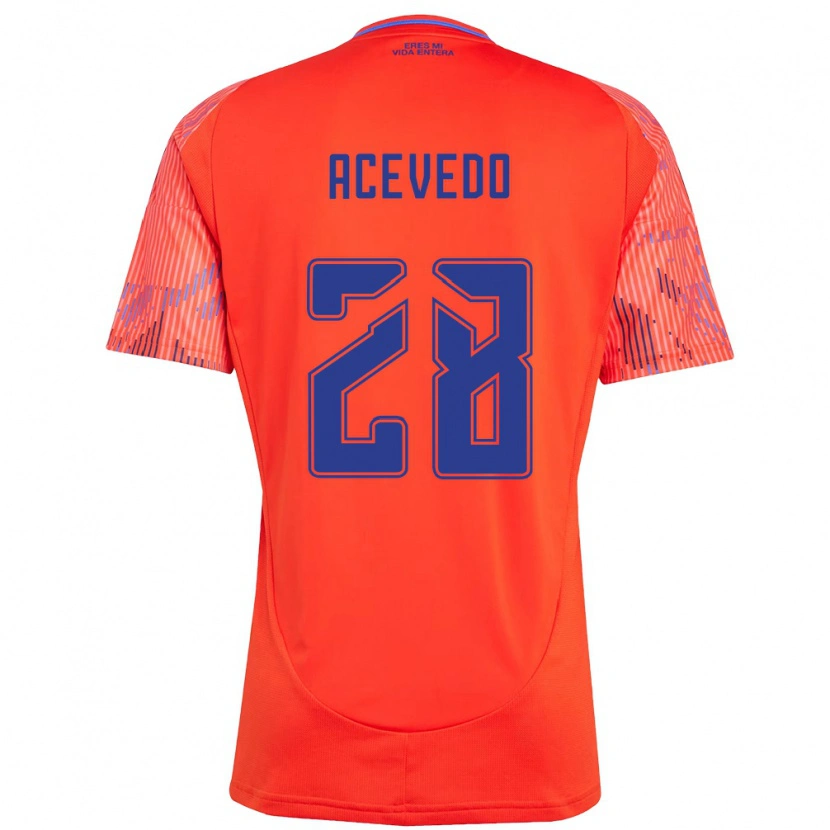 Danxen Damen Florencia Acevedo #28 Orange Rot Auswärtstrikot Trikot 2025/26 T-Shirt