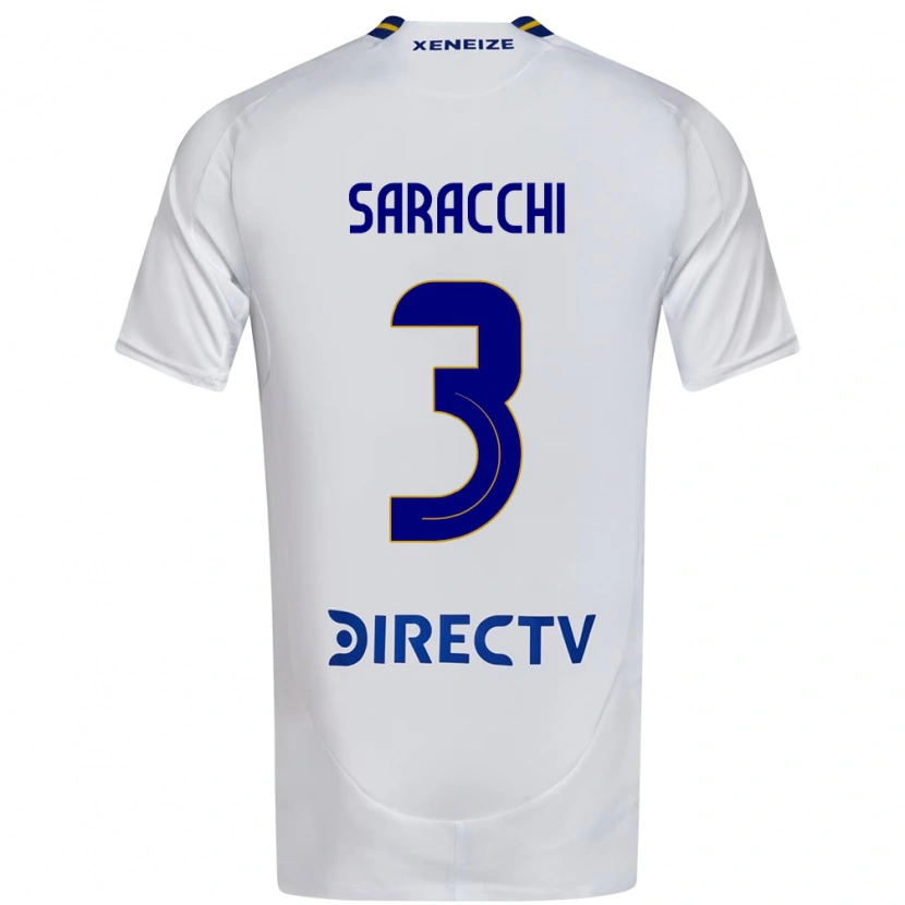 Danxen Damen Marcelo Saracchi #3 Weiß Blau Auswärtstrikot Trikot 2025/26 T-Shirt