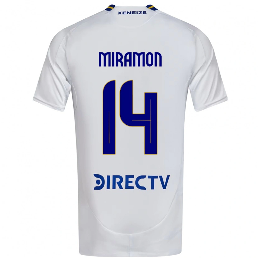 Danxen Damen Ignacio Miramón #14 Weiß Blau Auswärtstrikot Trikot 2025/26 T-Shirt