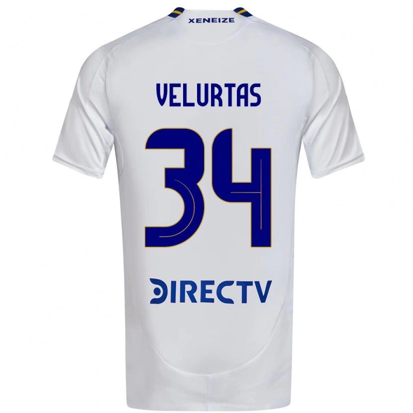 Danxen Damen Pedro Velurtas #34 Weiß Blau Auswärtstrikot Trikot 2025/26 T-Shirt