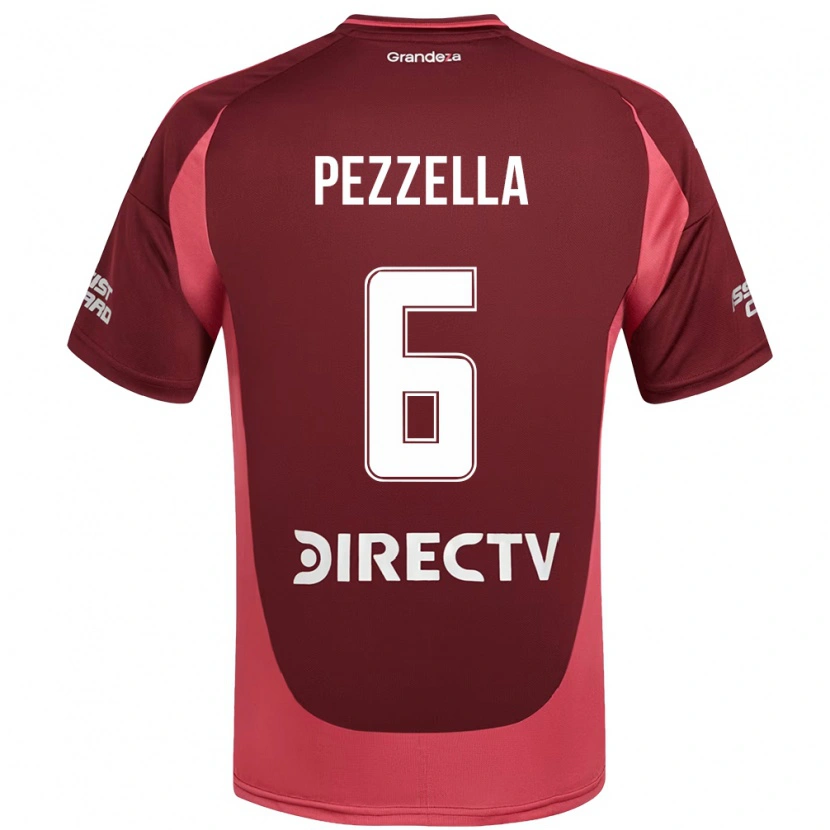 Danxen Damen Germán Pezzella #6 Burgunder Magenta Auswärtstrikot Trikot 2025/26 T-Shirt