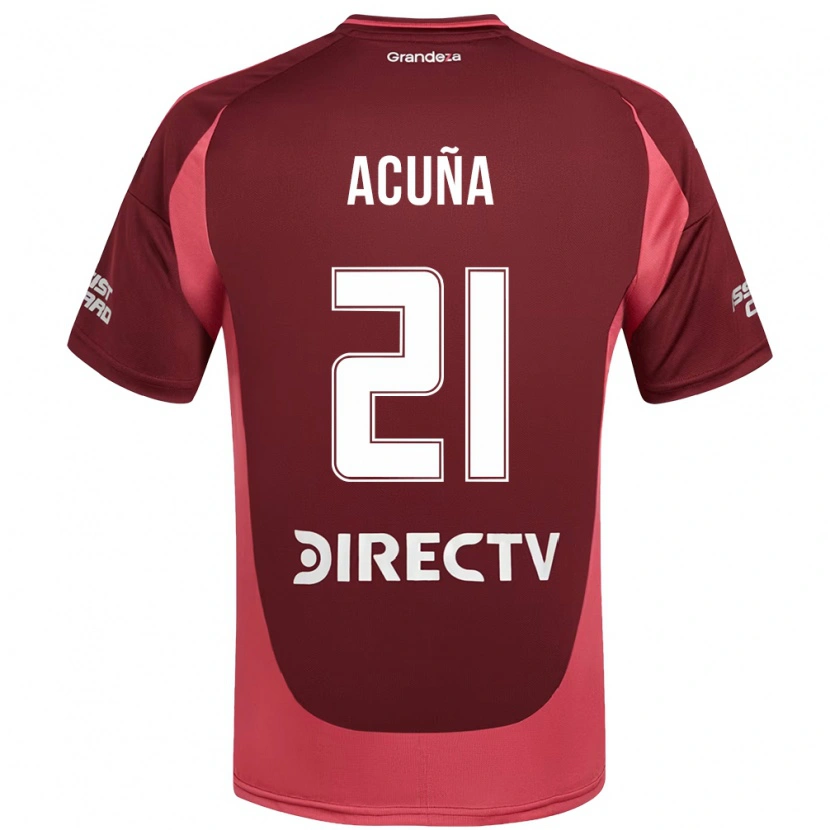 Danxen Damen Marcos Acuña #21 Burgunder Magenta Auswärtstrikot Trikot 2025/26 T-Shirt