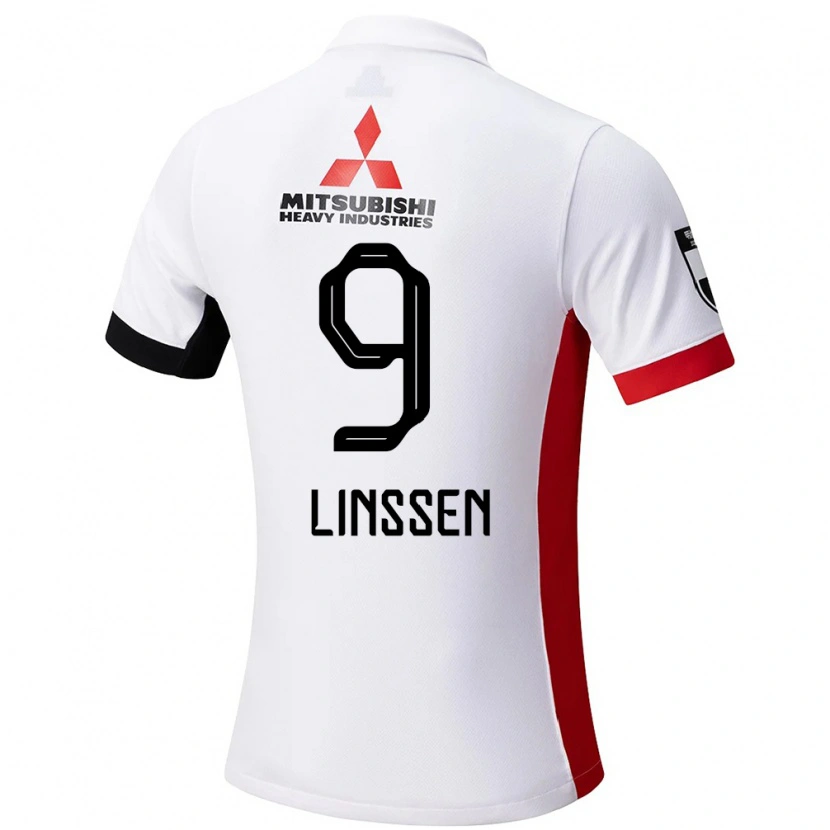 Danxen Damen Bryan Linssen #9 Weiß Schwarz Auswärtstrikot Trikot 2025/26 T-Shirt
