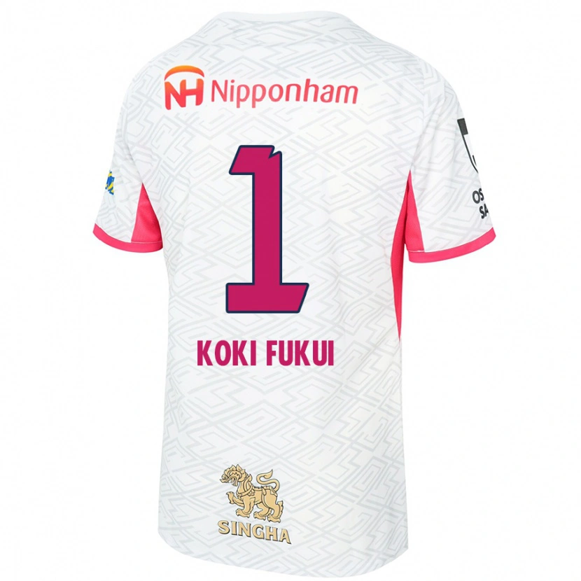 Danxen Damen Koki Fukui #1 Weiß Sakura Rosa Auswärtstrikot Trikot 2025/26 T-Shirt
