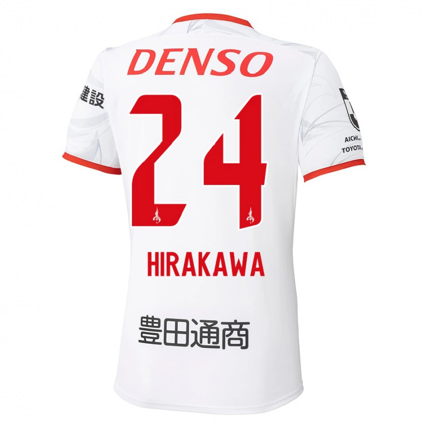 Danxen Damen Haruto Hirakawa #24 Weiß Rot Auswärtstrikot Trikot 2025/26 T-Shirt