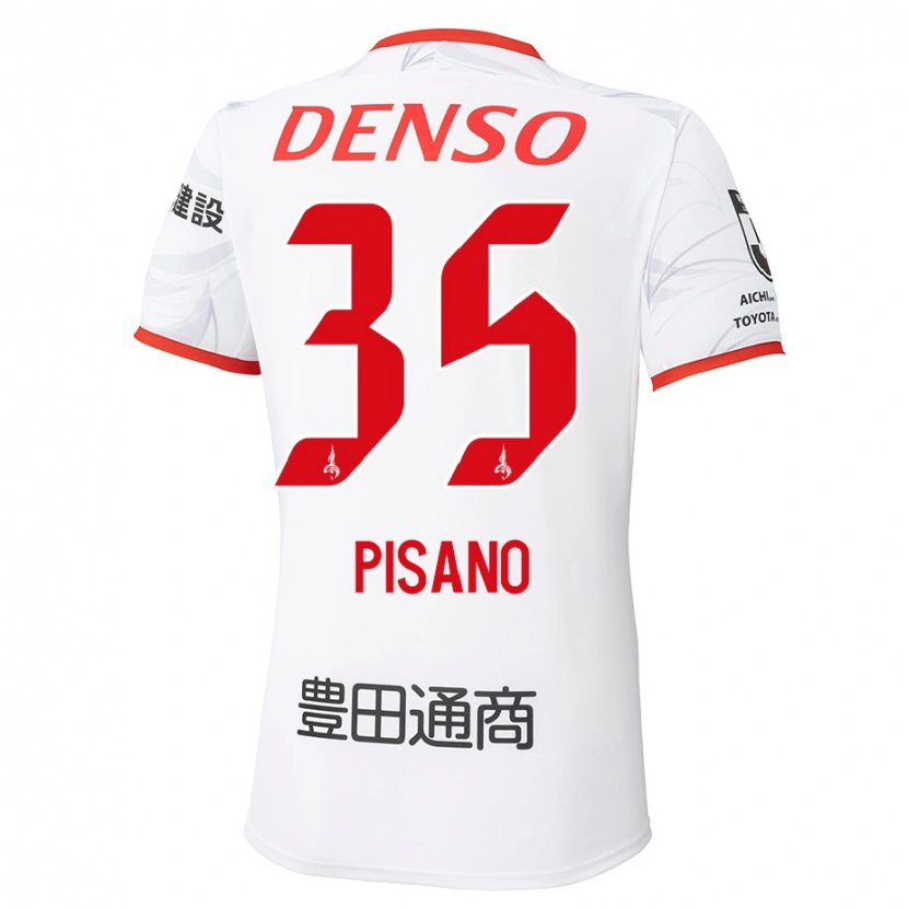 Danxen Damen Alexandre Pisano #35 Weiß Rot Auswärtstrikot Trikot 2025/26 T-Shirt