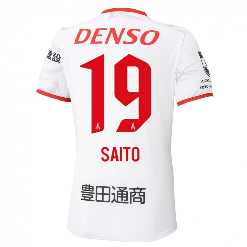 Danxen Damen Manabu Saito #19 Weiß Rot Auswärtstrikot Trikot 2025/26 T-Shirt