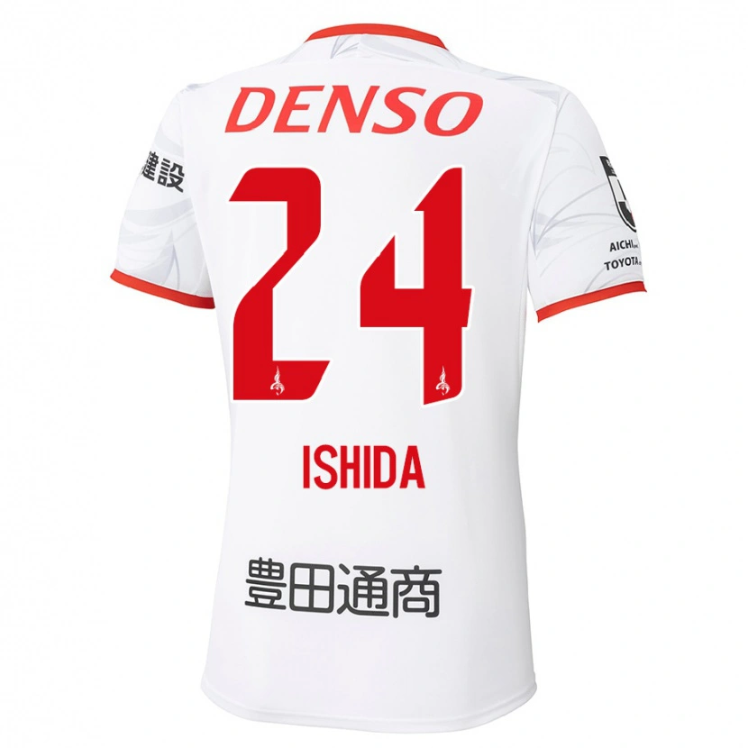 Danxen Damen Ryotaro Ishida #24 Weiß Rot Auswärtstrikot Trikot 2025/26 T-Shirt
