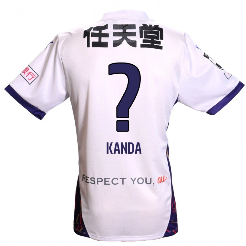 Danxen Damen Kotaro Kanda #0 Weiß Lila Schwarz Auswärtstrikot Trikot 2025/26 T-Shirt