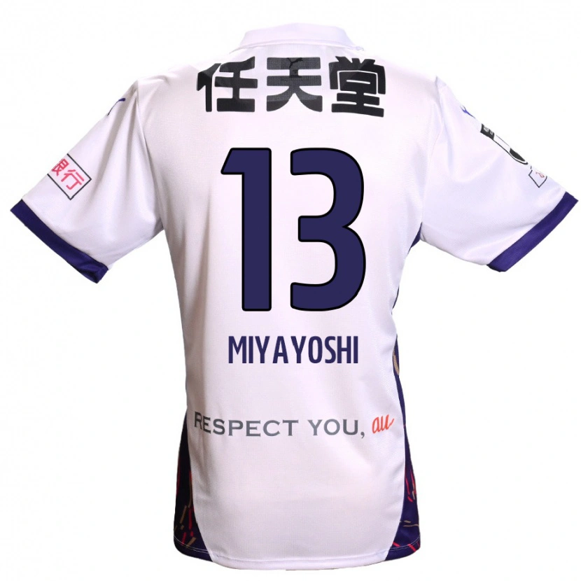Danxen Damen Takumi Miyayoshi #13 Weiß Lila Schwarz Auswärtstrikot Trikot 2025/26 T-Shirt
