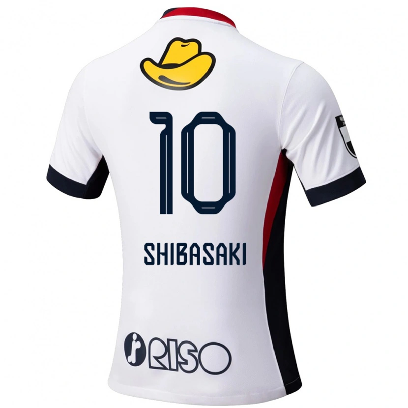 Danxen Damen Gaku Shibasaki #10 Weiß Schwarz Auswärtstrikot Trikot 2025/26 T-Shirt