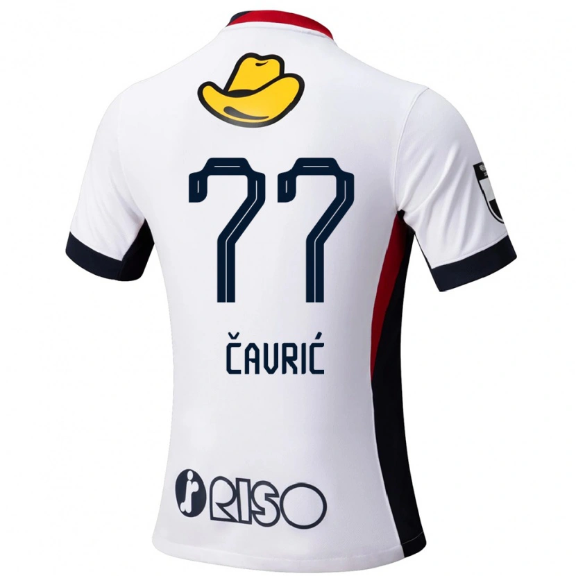 Danxen Damen Aleksandar Cavric #77 Weiß Schwarz Auswärtstrikot Trikot 2025/26 T-Shirt