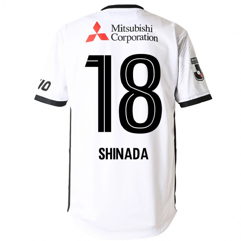 Danxen Damen Manato Shinada #18 Weiß Schwarz Auswärtstrikot Trikot 2025/26 T-Shirt