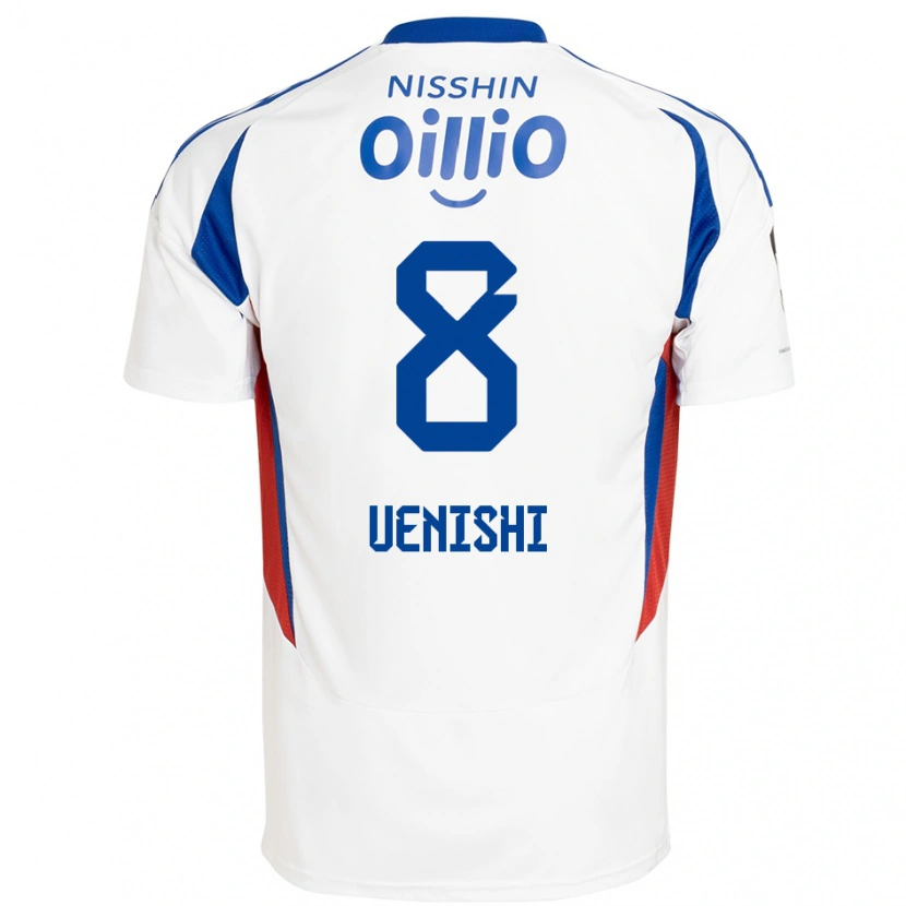 Danxen Damen Haruki Uenishi #8 Weiß Königsblau Auswärtstrikot Trikot 2025/26 T-Shirt