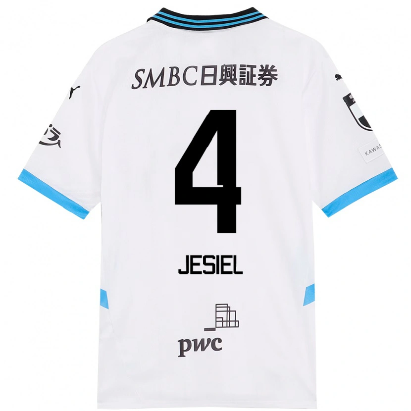 Danxen Damen Jesiel #4 Weiß Himmelblau Auswärtstrikot Trikot 2025/26 T-Shirt