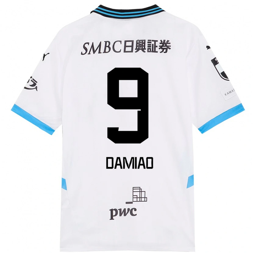 Danxen Damen Leandro Damiao #9 Weiß Himmelblau Auswärtstrikot Trikot 2025/26 T-Shirt