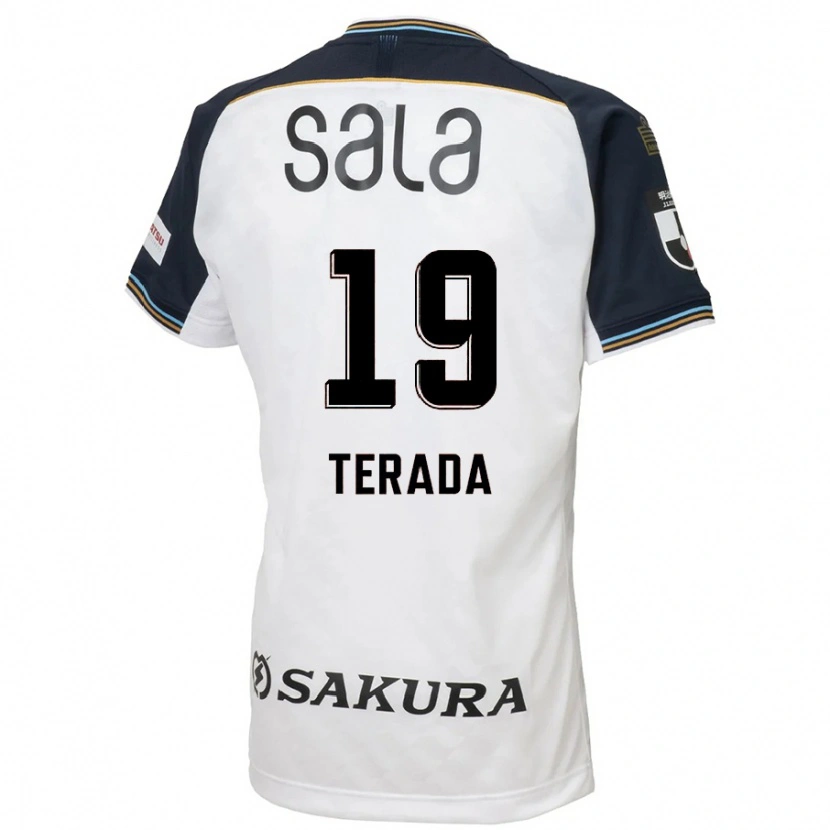 Danxen Damen Akihiko Terada #19 Weiß Schwarz Auswärtstrikot Trikot 2025/26 T-Shirt