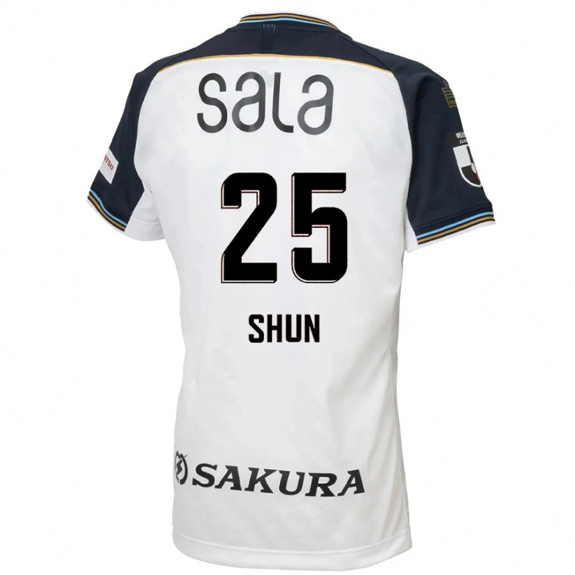 Danxen Damen Shun Nakamura #25 Weiß Schwarz Auswärtstrikot Trikot 2025/26 T-Shirt