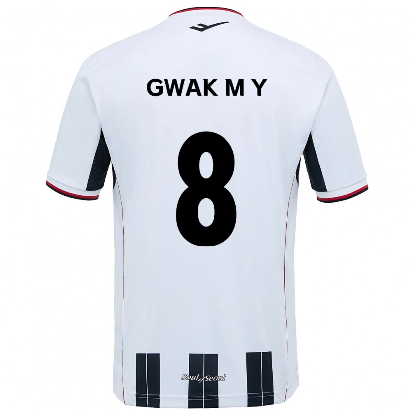 Danxen Damen Gwak Min-Young #8 Weiß Schwarz Auswärtstrikot Trikot 2025/26 T-Shirt