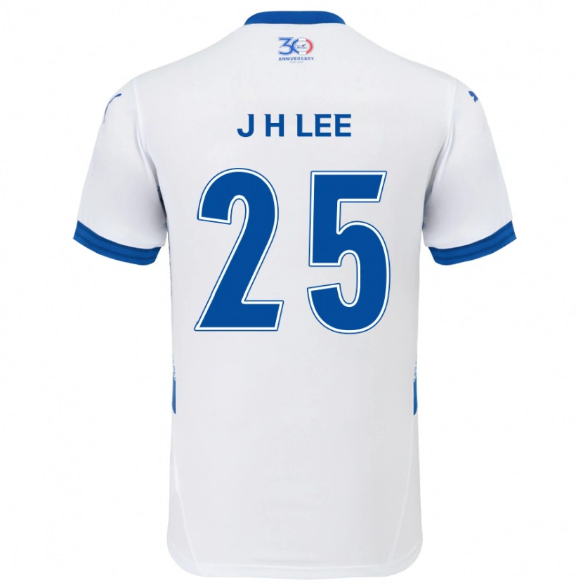 Danxen Damen Jin-Hyuk Lee #25 Weiß Königsblau Auswärtstrikot Trikot 2025/26 T-Shirt