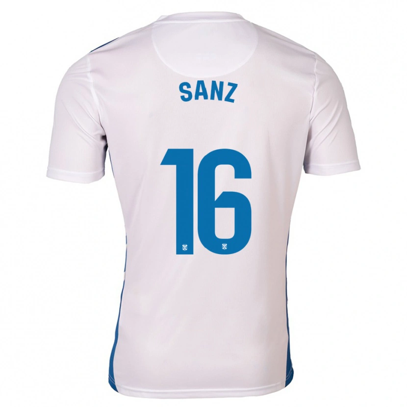 Danxen Damen Aitor Sanz #16 Weiß Blau Heimtrikot Trikot 2025/26 T-Shirt
