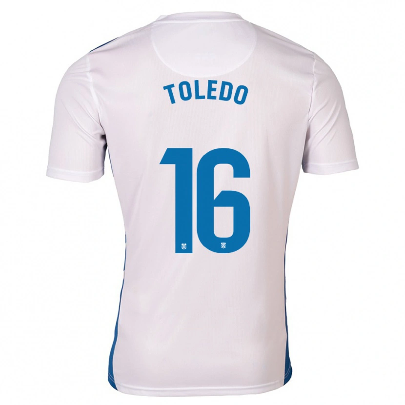 Danxen Damen Adrián Toledo #16 Weiß Blau Heimtrikot Trikot 2025/26 T-Shirt